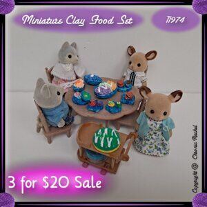 10-Piece Ocean Blue Dessert Glued-Together Set